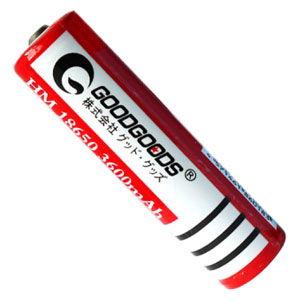 グッド・グッズ 18650型 充電式リチウムイオン電池 1本 GOODGOODS LDC-361A 返品種別A 充電池、電池充電器の商品画像