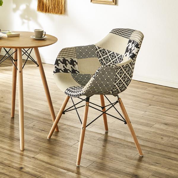 後藤家具物産・大川リビング木工社 パッチワークデザインチェアー(モノトーン) CC-FR-MT 返品...