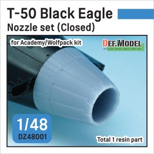 デフモデル 1/ 48 現用 韓国空軍練習機T-50ブラックイーグル エキゾーストノズルセット クローズ状態 返品種別B