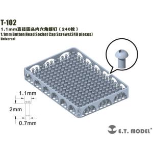 E.T.MODEL 汎用 1.1mm径 六角穴付きボタンボルト(240個入)(T-102)素材 返品種別B｜joshin