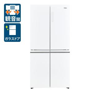 (標準設置料込) ハイアール 470L 4ドア冷蔵庫(クリスタルホワイト) Haier CORU JR-GX47A-W 返品種別A｜joshin