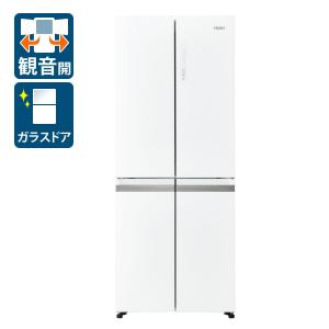 (標準設置無料 設置Aエリアのみ) ハイアール 406L 4ドア冷蔵庫(クリスタルホワイト) Haier CORU JR-GX41A-W 返品種別A｜joshin