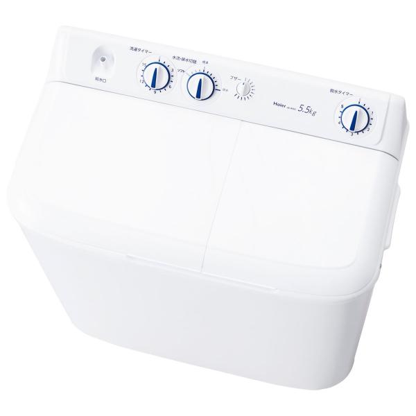 (標準設置無料 設置Aエリアのみ) ハイアール 5.5kg 2槽式洗濯機 ホワイト Haier JW...