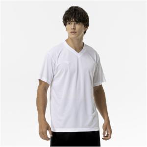 ミズノ メンズ ナビドライTシャツ 半袖/ Vネック(ホワイト×ホワイト・サイズ：M) 返品種別A
