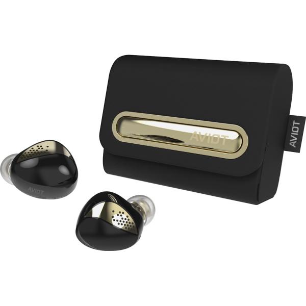 AVIOT ノイズキャンセリング機能搭載 完全ワイヤレスBluetoothイヤホン(ブラック) TE...