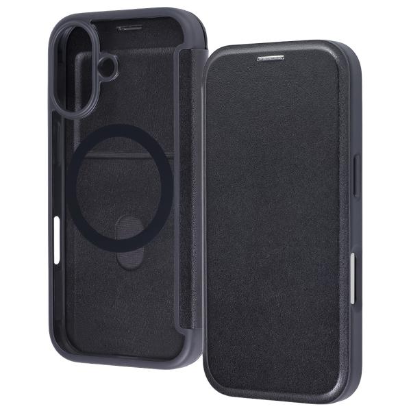 レイアウト iPhone 17 クリアフリップケース マグネット マグネット充電対応 /  ブラック...