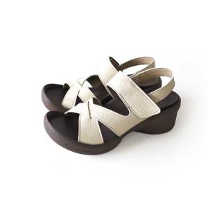 Re:getA クロスベルトウェッジサンダル サンダル レディース R2682-IVO-L