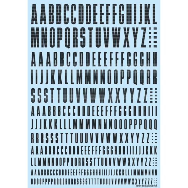 ハイキューパーツ CNDデカール アルファベット ダークグレー(1枚入)(CNDA-DGR) 返品種...