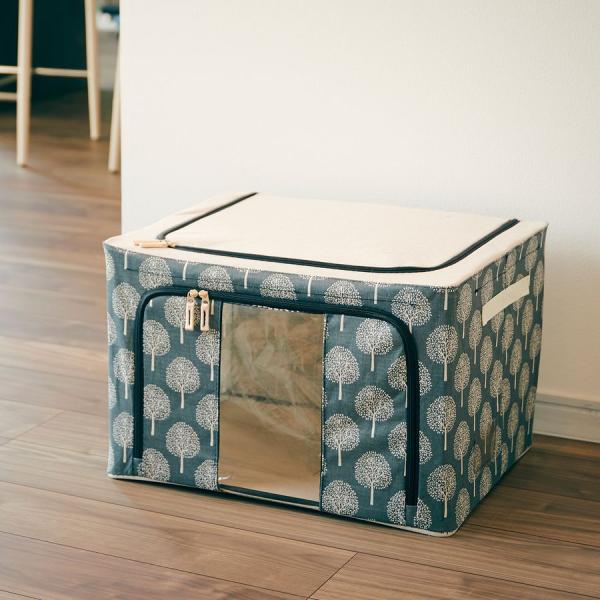 アンファンス 北欧柄スタッキング窓付き収納ボックス(ナイトツリー) EN FANCE EF-SR13...