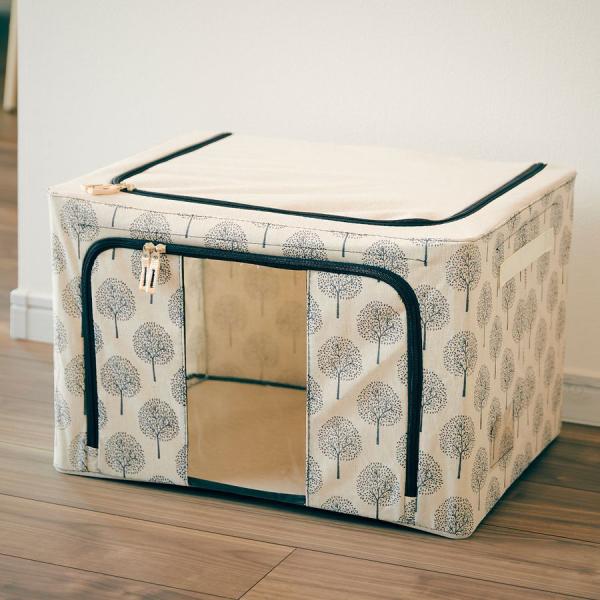 アンファンス 北欧柄スタッキング窓付き収納ボックス(デイツリー) EN FANCE EF-SR13D...