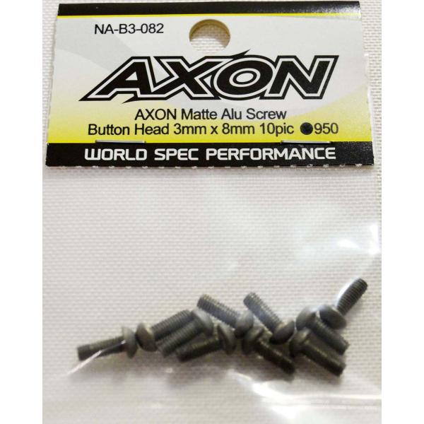 AXON Matte Alu Screw (Button Head 3mm x 8mm 10pic)...