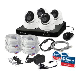 Swann 防犯カメラ 4CH カメラ4セット DVR 1TB Swann（防犯） Swann セキュリティカメラ 4CH DVRレコーダー FHD
