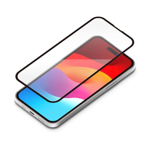 PGA iPhone15 Pro Max(6.7inch/ 3眼)用 ガイドフレーム付 液晶全面保護...