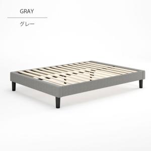 ZINUS JAPAN(ジヌス) Curtis ベッドフレーム セミダブル 34cm(ダークグレイ) ヘッドなし ファブリック メタル脚付き すのこベッド ZJ-EFPB-GR-SD 返品種別A