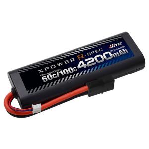 ハイテックマルチプレックスジャパン XPOWER R-SPEC Li-Po 7.4V 4200mAh 50C/ 100C タミヤタイプコネクター 