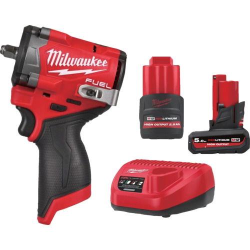 ミルウォーキー M12 FUEL 3/ 8インチ542Nmインパクトレンチ 5.0AH ＆ 2.5A...