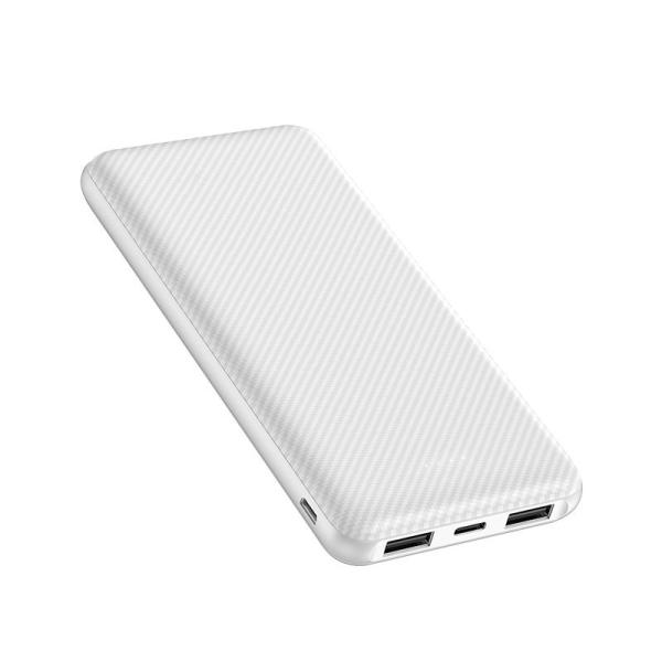 SeeSea 3ポート出力可能 薄型 10000mAh モバイルバッテリー(ホワイト) ABSAS1...