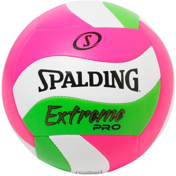 スポルディング バレーボール エクストリームプロ ウェーブ 4号球(ピンク×グリーン) 返品種別A