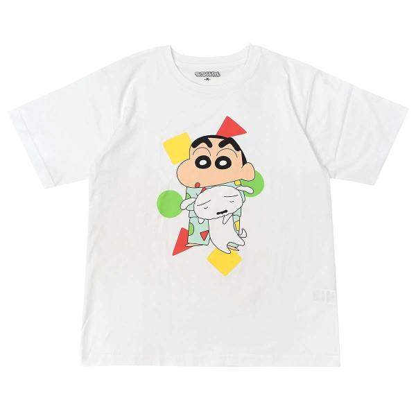 ファインプラス クレヨンしんちゃん しんちゃん＆シロTシャツ(ホワイト・サイズ：XL) 返品種別A