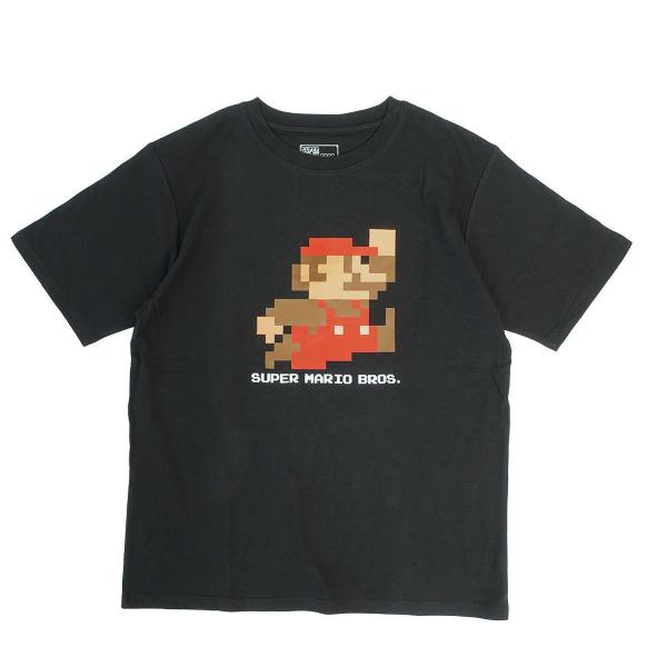 ファインプラス マリオ ドットマリオジャンプTシャツ(ブラック・サイズ：L) 返品種別A