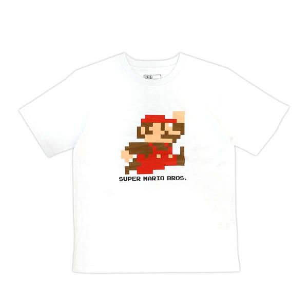 ファインプラス マリオ ドットマリオジャンプTシャツ(ホワイト・サイズ：S) 返品種別A