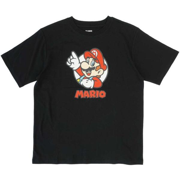 ファインプラス マリオ スーパーマリオ Tシャツ(ブラック・サイズ：XL) 返品種別A