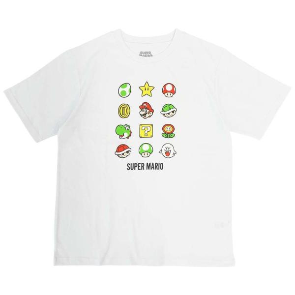 ファインプラス マリオ アイコン Tシャツ(ホワイト・サイズ：M) 返品種別A
