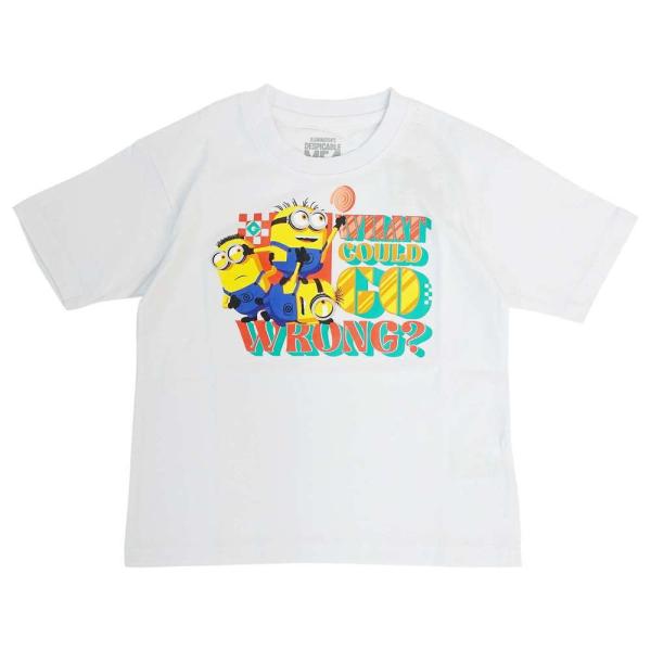 ファインプラス ミニオンズ KIDS DM4 ハチャメチャ Tシャツ(ホワイト・サイズ：120) 返...