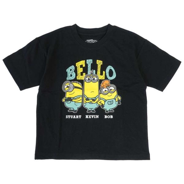 ファインプラス ミニオンズ KIDS BELLO Tシャツ(ブラック・サイズ：130)  返品種別A