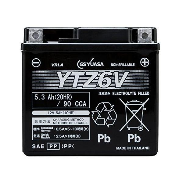 GSユアサ バイク用バッテリー (電解液注入・充電済)(他商品との同時購入不可) YTZ6V 返品種...