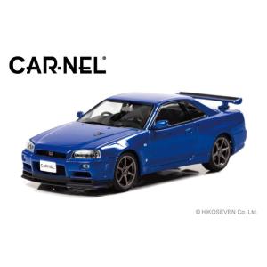 CAR-NEL 1/ 43 日産 スカイライン GT-R VspecII (BNR34) 2000 Bayside Blue(CN430002)ミニカー 返品種別B｜joshin