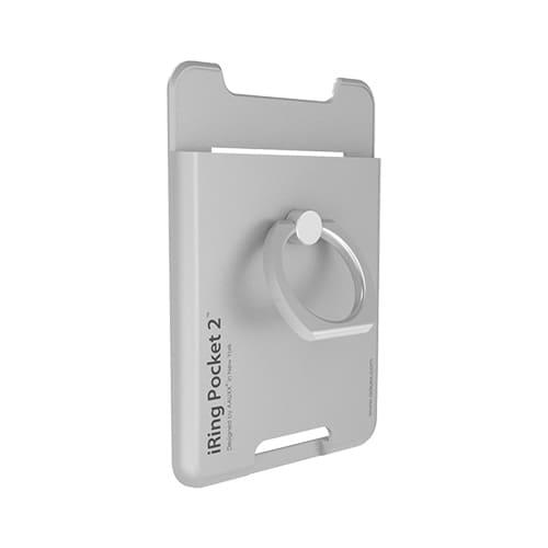 AAUXX カードケースポケット付きスマホリング『iRing Pocket 2』(パールホワイト) ...