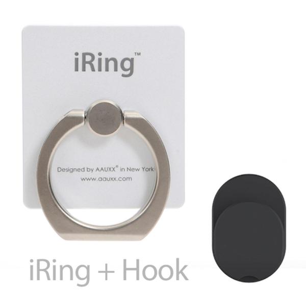 AAUXX スマホリングとフックセット『iRing Hook Premium』(パールホワイト) U...
