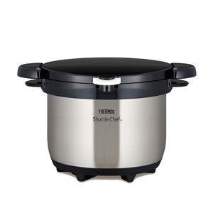 サーモス (IH対応)真空保温調理器 20cm 3.0L クリアステンレス THERMOS シャトル...