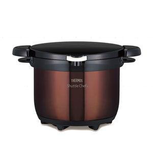 サーモス (IH対応)真空保温調理器 20cm 3.0L クリアブラウン THERMOS シャトルシ...