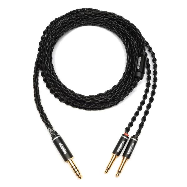 ノブナガラボ ヘッドホンリケーブル(1.8m)(3.5mm2極モノラルミニ×2⇔4.4mm5極バラン...