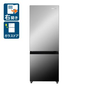 (標準設置料込) ハイセンス 162L 2ドア冷蔵庫(ファン式)ミラーブラック(右開き) Hisense HR-G16AM 一人暮らし 返品種別A｜joshin