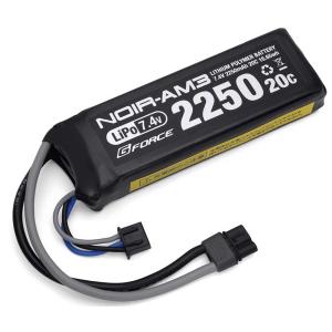 G-FORCE Noir LiPo 7.4V 2250mAh ミニS互換サイズ 次世代コネクタ仕様エアガン用 返品種別B