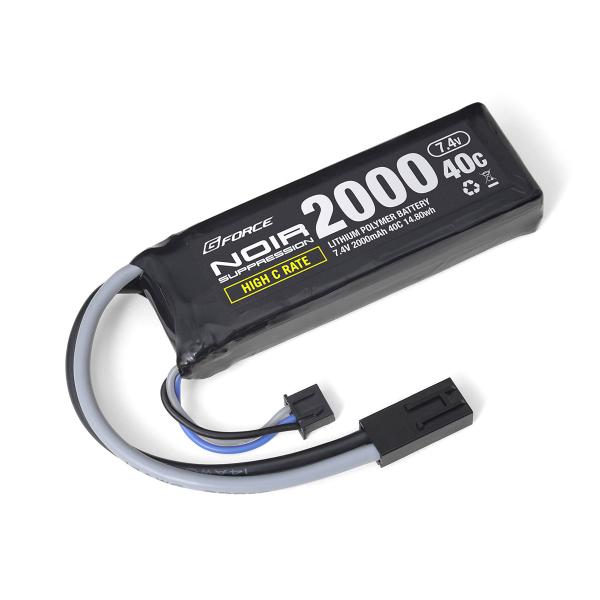 G-FORCE Noir Suppression LiPo 7.4V 2000mAh 40C ミニS...