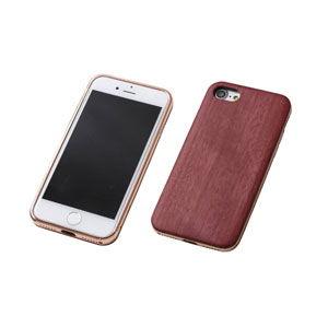 ディーフ iPhone SE/ 8/ 7用 天然木 アルミハイブリッドケース Deff  DCS-IP7UNBPRG