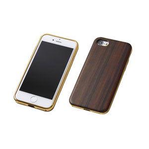 ディーフ iPhone SE/ 8/ 7用 天然木 アルミハイブリッドケース Deff HYBRID Case UNIO Wooden DCS-IP7UNBEGD