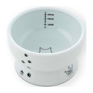 ハッピーダイニング 脚付ウォーターボウル 猫柄 シリコン付き 猫壱 返品種別A