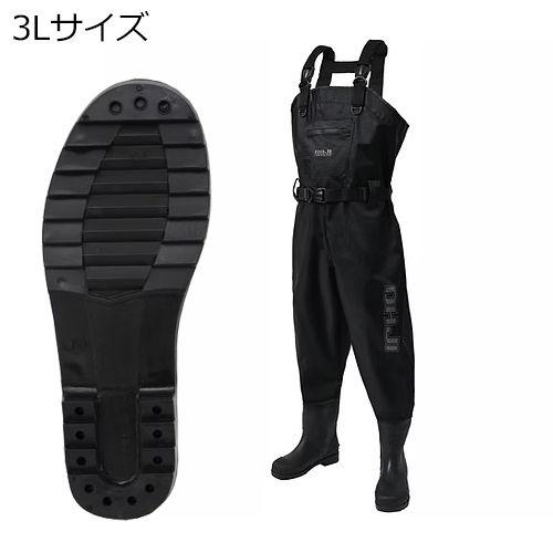 エクセル チェストハイウェダー 420D ラジアル 3Lサイズ/ 27.0〜28.0cm(ブラック)...