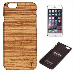 Man＆Wood iPhone6s/ 6用 天然木ケース ブラックフレーム(Zebrano) I4473I6 返品種別A｜joshin