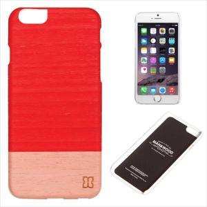 Man＆Wood iPhone6s/ 6用 天然木ケース ホワイトフレーム(Little peach) I4483I6 返品種別A｜joshin