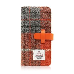 SLG Design iPhone SE3/ SE2/ 8/ 7用 手帳型ケース Harris Tweed Diary(オレンジ×グレー) SD8119I7 返品種別A｜joshin