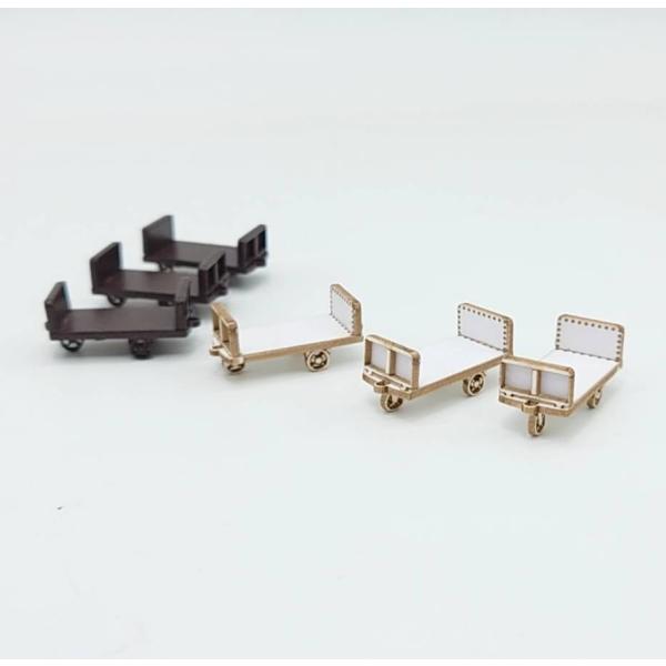 甲府モデル (HO) 15-38 手押車(3台入・荷物付きセット) ペーパーキット 返品種別B