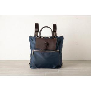 イマイバッグ レディース 3WAYバッグ QUAY 撥水ナイロンリュック IMI-99385-NVY