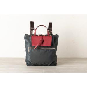 イマイバッグ レディース 3WAYバッグ QUAY 撥水ナイロンリュック IMI-99385-GRY