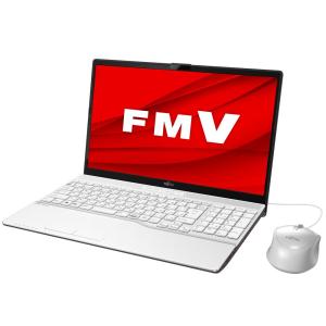 富士通 FMV LIFEBOOK AH42/ E1(プレミアムホワイト)- 15.6型ノートパソコン [DVDドライブ]Microsoft Office Home ＆ Business 2019 FMVA42E1W1 返品種別A